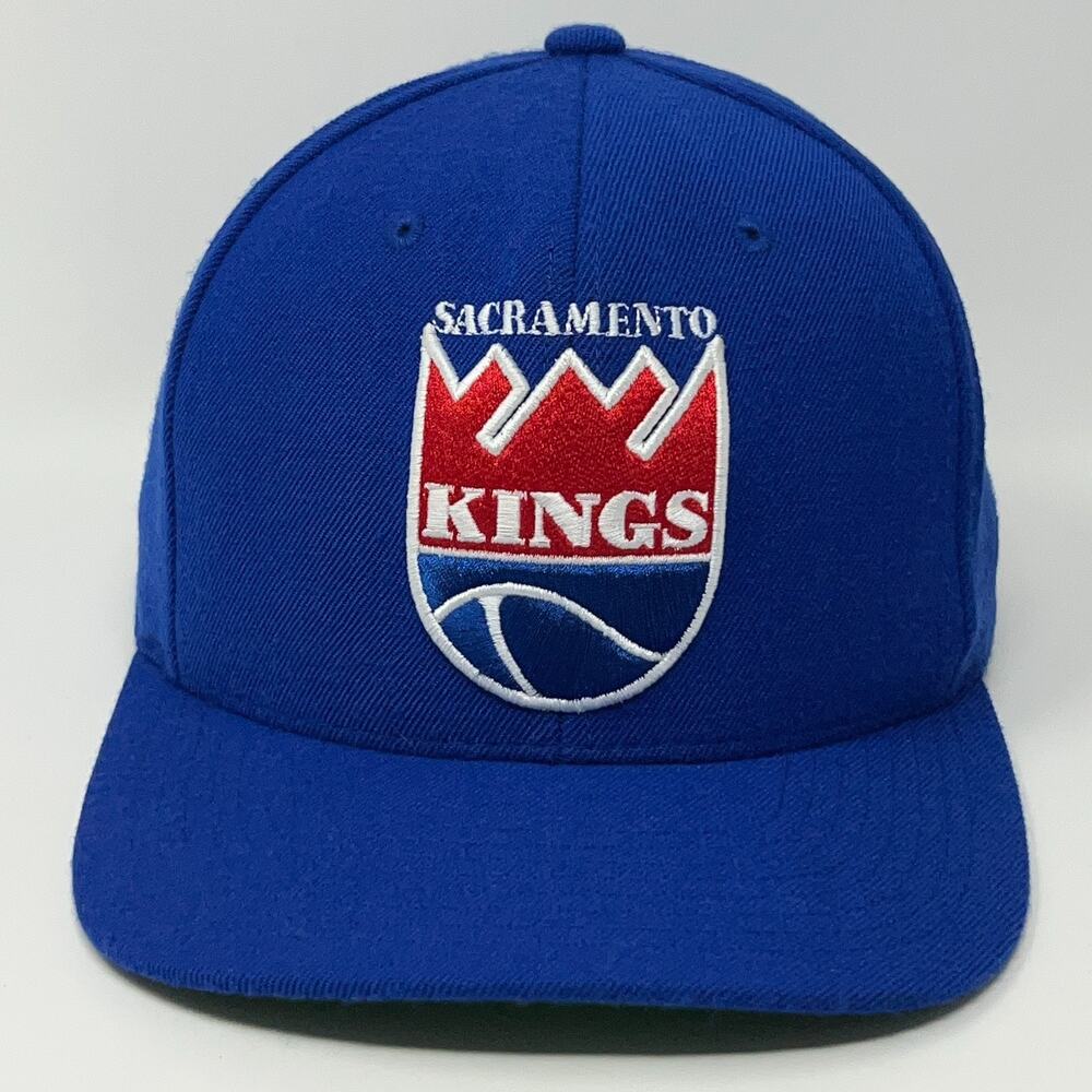 Sacramento Kings Hat Baseball Cap Mitchell & Ness NBA Wool 6 Panel Snapback Blue